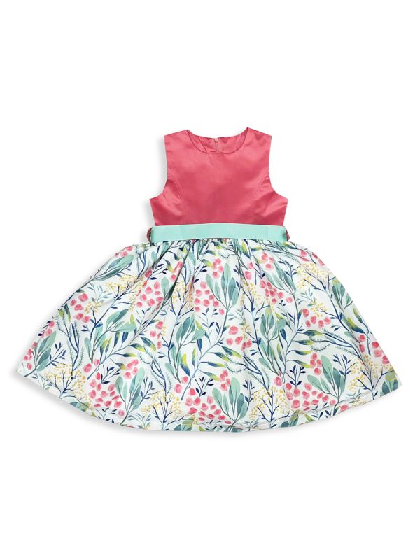 Joe-Ella Little Girl's & Girl's Floral A Line Dress